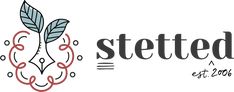 the logo for steted's restaurant and bar, with an image of a plant on