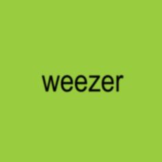 the word weezer on a green background