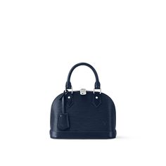 New Authentic Louis Vuitton Alma Bb Satchel In Epi Leather Indigo - Brand: Louis Vuitton - Style: Satchel/Crossbody - Color: Indigo (Blue) - Material: Epi Grained Cowhide Leather With Smooth Cowhide-Leather Trim - Dimension: 9.8” X 7.5” X 4.3” - Microfiber Lining - Silver-Color Hardware - Double Zip Closure - Padlock - Key Bell - Inside Flat Pocket - 4 Protective Metal Bottom Studs - Strap:Removable, Not Adjustable - Strap Drop: 22.0 Inches - Handle:Double Alma Bb Louis Vuitton, Lv Alma, Sac Louis Vuitton, Handbags Louis Vuitton, Indigo Color, Alma Bb, Used Louis Vuitton, Compact Bag, Bags Louis Vuitton