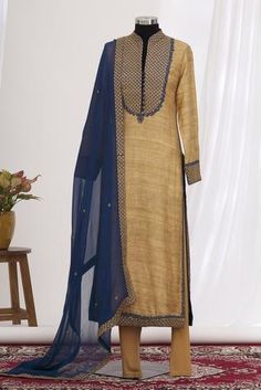 Shop for Nitika Gujral Beige Embroidered Kurta Set for Women Online at Aza Fashions Straight Kurta Churidar With Resham Embroidery In Art Silk, Straight Chanderi Kurta With Embroidered Border, Cotton Silk Straight Kurta With Embroidered Border, Straight Kurta Salwar Kameez With Embroidered Border, Churidar With Resham Embroidery In Art Silk, Art Silk Churidar With Resham Embroidery, Chanderi Straight Kurta With Embroidered Border, Straight Kurta Churidar With Resham Embroidery In Slub Silk, Chanderi Churidar With Resham Embroidery In Straight Kurta Style