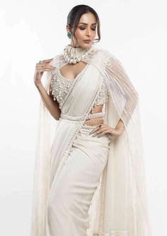 Long Jacket Lengha Bollywood Designer Readymade Shrug Lengha Women Long Embroidery Work Jacket Bridesmaid Special Saree Bridal White Saree 1 - Etsy Bosnia and Herzegovina Sarees With Long Jackets Style, Bridal White Saree, Jacket Lengha, Saree With Shrug, Lengha Bollywood, Beaded Saree, Long Shrug, Draping Styles, Saree Draping Styles