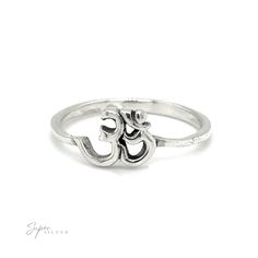 A Dainty Om ring with a symbol representing interconnectedness and mindfulness. Inner Balance, Om Symbol, Toe Rings, Ring Ring, Buddhism, Essence, 925 Sterling Silver, Sterling Silver, 10 Things