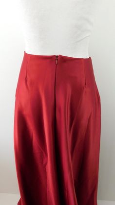 50% HELLO FALL SALE Vintage 1990s Burgundy Red Silky Long A Line Full Length Maxi Formal Lined Shiny Red Lined Skirt For Evening Wear, Fitted Red Mini Skirt For Evening, Red Fitted Lined Skirt, Fitted Red Lined Skirt, Formal Fitted Red Maxi Skirt, Burgundy Lined Skirt, Red Lined Maxi Skirt For Evening, Fitted Burgundy Pleated Skirt, Red Pleated Knee-length Mini Skirt