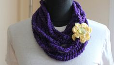 Hipster Accessorize Purple Scarf necklace by KariLynnsKumfortshop Purple Scarf, Purple Scarves