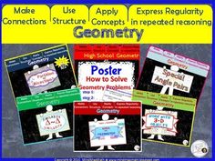 some posters that are in front of a blackboard with the words poster how to solve elementary