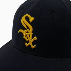 Shop New Era Chicago White Sox MLB 59FIFTY Fitted Hat at Tops and Bottoms USA. Enjoy free shipping on All over the USA. Style: NECWS-BLKYELW, Color: Black / Yellow Curved Brim Baseball Cap For Baseball Season, Adjustable Fitted Hat With Embroidered Logo For Baseball Season, Curved Brim Baseball Cap For Fans, One Size Baseball Cap For Fan Merchandise, One Size Fits Most Baseball Cap For Fans, Baseball Cap With Sweatband For Sports, One Size Snapback Hat For Baseball Season Fan Merchandise, Black One Size Sports Fan Baseball Cap, Sports Cap With Sweatband For Sports Events