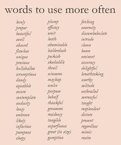 words to use more often in an english language