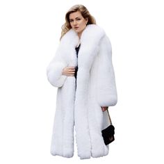 PRODUCT DESCRIPTION: Brand new luxurious Fox fur coat Condition: Brand New Closure: Hook and eye Color: White Material: Fox Garment type: Coat Sleeves: Straight Pockets: Slit pockets Collar: Portrait Lining: Shirred Silk satin Made in Canada MEASUREMENTS -Size: M -Back length: 45" -Back across (across shoulder): 20" -Sweep:66 " - All sizes are available Cossack Hat, White Fur Coat, Fabulous Furs, Vintage Coats, Fox Fur Coat, White Fur, White Fox, Outerwear Coats, Fox Fur