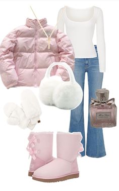 Pink Winter Outfit, Basic Girl Outfit, Coquette Outfit, Cute Coquette, Pink Winter, Coquette Pink, Winter Fit, Outfit Inspo Casual, Winter Fits