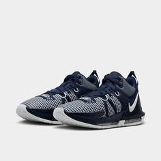 Elevate Your Sneaker Game With The Nike Lebron Witness 7 Tb Sneakers In Midnight Navy And White. These Athletic Shoes Are Perfect For Any Occasion, Whether You're Hitting The Gym Or Just Running Errands. The Lace-Up Closure And Low-Top Shoe Shaft Style Ensure A Secure Fit, While The Breathable Synthetic Upper Material Provides Comfort And Performance. Featuring A Cushioned Insole And Standard Shoe Width, These Limited Edition Sneakers Are Designed For Walking, Cross Training, Running, And Joggin Navy High-top Sneakers With Boost Midsole For Sports, Round Toe Basketball Shoes With Air Max Cushioning, Low-top Running Shoes With Air Max Cushioning For Sports, Navy Cushioned Basketball Shoes For Streetwear, Nike Sneakers With Cushioned Footbed For Sports, Navy Low-top Basketball Shoes With Cushioned Footbed, Lace-up Sneakers With Air Max Cushioning For Sports, Navy Basketball Shoes With Round Toe, Navy High-top Basketball Shoes With Boost Midsole