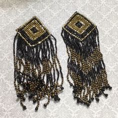 Wow! These Made In India Drop Dangling Earrings Will Definitely Steal The Show! Approximately 5.5” Long X 2” Wide. Consider Bundling These With Another Listing (S) From My Closet For A Bundle Discount And You’ll Also Save $$ By Avoiding Multiple Shipping Fees! Up To 5 Lbs. May Ship In One Bundle. Festive Black Jewelry With Colorful Beads, Black Beaded Fringe Earrings For Party, Party Black Beaded Fringe Earrings, Bohemian Beaded Earrings With Gold Beads For Party, Bohemian Gold Beaded Earrings For Party, Black Bohemian Jewelry For Festive Occasion, Black Beaded Dangling Earrings For Festival, Black Round Beads Earrings For Festival, Traditional Black Beaded Earrings With Fringe