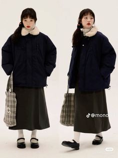 Outfits For Autumn, 일본 패션, Warm Outfits, 가을 패션, Outfit Inspo Fall, Outfits Fashion, Winter Outfit, Japanese Fashion, Aesthetic Fashion