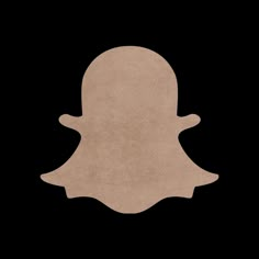 an image of a snap icon on a black background in the shape of a person's head