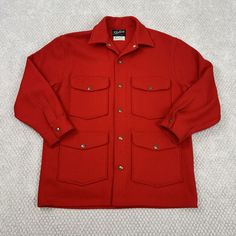 #ad Top Rated Vintage Skyline Seattle Mens Red 100% Virgin Wool Jacket Cruiser Mackinaw Sz M L, Fashion Mens Jackets Casual Wool Outerwear For Outdoor, Red Winter Outerwear With Welt Pockets, Casual Wool Outerwear With Patch Pockets, Casual Wool Outerwear With Flap Pockets, Classic Fall Tops With Pockets, Long Sleeve Tops With Flap Pockets For Winter, Fitted Red Outerwear With Welt Pockets, Casual Long Sleeve Wool Utility Jacket, Fitted Long Sleeve Outerwear For Outdoor