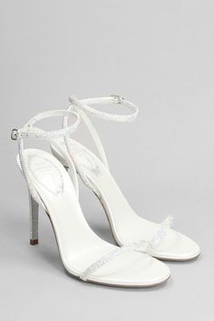 Ellabrita Sandals in white leather, ankle strap, one strap, crystals detail, 110 mm heel, leather sole, Made in ItalyGender: WomenMaterial: LEATHERColor: WHITEMade in: FRProduct ID: 397829_C11576-105-R001X318*Import tax/duty will be calculated at checkout (If applicable) White Luxury Heels, Chanel White Heels, White Heels Prom, White Heels Sandals, Rene Caovilla Heels, White Heeled Sandals, Pretty Heels, Jeweled Shoes, Fashion Shoes Heels