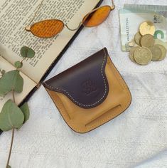 Leather Coin Purse In Pouch Shape, Brown Pouch With Coin Pocket As Gift, Daily Use Brown Pouch With Coin Pocket, Brown Pouch With Card Slots For Personal Use, Brown Pouch With Coin Pocket For Daily Use, Leather Coin Purse, Portable, Ideal For Gift, Portable Leather Coin Purse As Gift, Brown Coin Purse With Coin Pocket For Everyday Use, Leather Wallets As A Gift