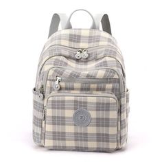 Main Material: nylon Lining Material: nylon Capacity: 20-35 Litre Egirl Soft, Plaid Backpack, Soft Girl Clothes, Gold Body Chain, Summer Party Outfit, Trendy Backpacks, Picture Frame Colors, Back To School Backpacks, College Backpack