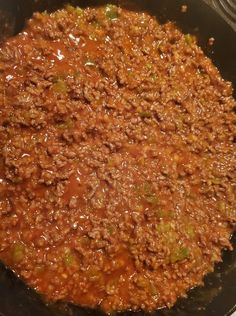 the food is prepared and ready to be cooked in the skillet on the stove