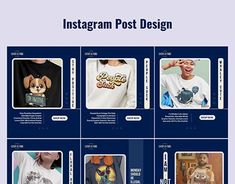 the instagram post design is designed to look like it has many different pictures on it