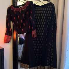 Pakistani Maria B Lengha And Blouse Size Small Evening Long Sleeve Sets For Festivals, Long Sleeve Evening Sets For Festivals, Maria B, 4 Dresses, Size 4, Womens Sizes, Size Small, Womens Dresses, Dresses