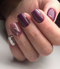 55 + Trendy Manicure Ideas In Fall Nail Colors – OSTTY Fall Nail Polish, Nail Polish Colors Fall, 13 November, February Nails, Fall Manicure, Valentine Nails, Her Nails, Burgundy Nails