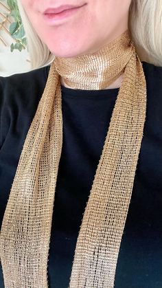 Beautiful gold skinny scarf with tassels.  175cm long.  Viscose.  Also available in silver. Luxury Gold Elegant Scarves, Elegant Gold Scarves For Spring, Elegant Fall Party Scarves, Elegant Fall Party Scarf, Elegant Gold Scarf For Evening, Elegant Gold Scarves For Formal Occasions, Elegant Gold Formal Scarves, Sparkly Scarf, Scarf With Tassels