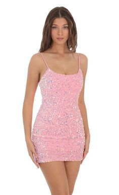 Iridescent Sequin Dress in Pink | LUCY IN THE SKY Bat Mitzvah Dress, Winter Dance Dresses, Homecoming Dresses Bodycon, Sequin Corset, Bat Mitzvah Dresses, Cute Homecoming Dresses, Iridescent Sequin, Pink Iridescent, Lucy In The Sky