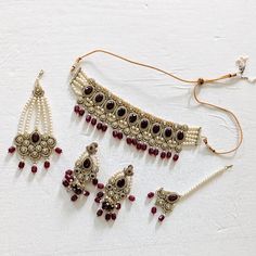 Preowned And Worn Once For A Wedding. Includes The 5 Pieces In The First Photo Only. Professional Photos Of The Jewelry From Photographer Included As More References. Smoke Free Home No Pets Pakistani Bridal Jewelry, Bridal Jewelry Set, Professional Photos, Pakistani Bridal, Bridal Jewelry Sets, Pearl Color, Professional Photo, First Photo, Red Gold