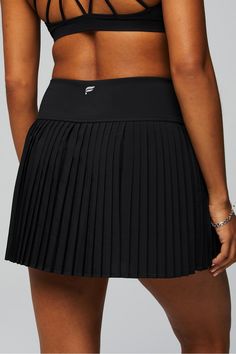 Hot Shot Pleated Skirt Fabletics black female Activewear >> Womens >> Bottoms >> Skirts regular Everyday/Tennis Hidden Pockets/Moisture-Wicking Female Activewear, Hot Shots, Pleated Mini Skirt, Recycled Fabric, Keep Up, Active Wear For Women, Pleated Skirt, Moisture Wicking, Mini Skirt