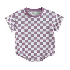 PRICES MAY VARY. 【Material】: Neutral Newborn Baby Clothes Boy Girl Checkered T-Shirt Romper Oversized Short Sleeve Bubble Romper Crewneck Tshirt Bodysuit Top, Made of 95% cotton and 5% spandex fabric, high quality fabric, soft, skin-friendly, lightweight and breathable, very comfortable to wear, never hurt your baby's delicate skin, which will make your baby feel cool in summer! 【Design】: Unisex baby boy girl clothes, baby checkered t-shirt bubble romper, baby checkered short sleeve bubble rompe Baby Shirt Pattern Free, Checkered Clothes, Tshirt Bodysuit, Neutral Baby Clothes, Baby Boy Summer, Checkered Design, Baby Boy Clothes Newborn, Baby Skirt, Body Suit Outfits