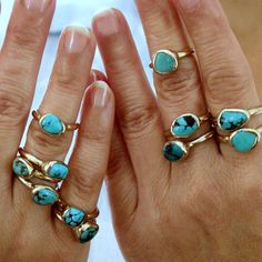 December Birthstone Ring Turquoise Ring Raw Stone Stacking | Etsy Raw Turquoise Ring, Gold Turquoise Ring, Stone Stacking, Rings Turquoise, Emerald Engagement Ring Set, Raw Opal Ring, Silver Claddagh Ring, December Birthstone Ring, Raw Turquoise