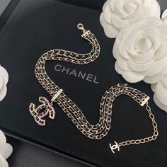 SHOP MORE LUXURY PRODUCTS HERE Description Chanel Necklace Chanel signGold color hardware This product is the premium quality. This product will come with box. Collar Chanel, Chanel Sign, Necklace Chanel, Louis Vuitton Shirt, Chanel Shirt, Chanel Necklace, Dior Jewelry, Jewel Necklace, Luxury Products