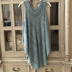 Free People Knit Tunic Style Over Sized Tank. Light Blue. No Tags But Perfect Condition, Never Worn. Size Xs. Tunic Tank Tops, Tunic Style, Over Sized, Knit Tunic, Tunic Styles, Free People Tops, Free People, Color Blue, Light Blue