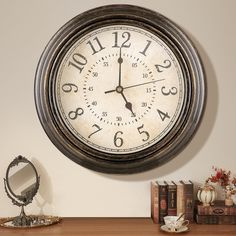 PRICES MAY VARY. 【Vintage & Classy Wall Clocks for Living Room Decor】Our wall clocks for living room decor & large wall clock for living room decor is suitable everywhere for home! With its glass surface & bronze frame & vintage look,the wall clocks battery operated is the most classy wall clocks for living room decor!U can use it as wall clocks for living room decor or in bedroom, kitchen, office. No Matter where u hang large wall clock wall decor & wall clocks battery operated, it shows good t Wall Clock And Shelves, Large Clock Wall Decor, Colorful Wall Clocks, Big Wall Clocks, Bathroom Clock, Living Room Wall Clock, Clock Kitchen, Bedroom Wall Clock, Living Room Clocks