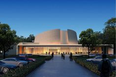 an artist's rendering of the exterior of a museum