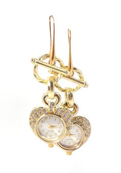 Luxury Gold Double Heart Earrings, Elegant Silver Watch For Valentine's Day, Valentine's Day Elegant Silver Watch, Gold Watches For Valentine's Day, Elegant Heart-shaped Watch For Gift, Elegant Heart-shaped Watch As Gift, Elegant Gold Watch For Valentine's Day, Elegant Rose Gold Heart Earrings, Gold Jewelry With Round Dial