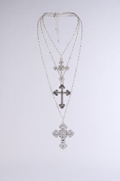 CROSS MY HEART NECKLACE Silver Cross Pendant, Dream Style, Silver Cross, Cross Pendant, Chain Lengths, Lobster Claw, Heart Necklace, Chain Link, Necklace Set