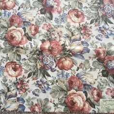 the fabric is very colorful and has flowers on it