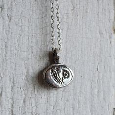 Dandelion Botanical Necklace – PegandAwl Recycled Metal Jewelry, Botanical Necklace, Waxed Canvas Bag, Silver Clay, Whimsical Jewelry, Botanical Jewelry, Funky Jewelry, Flower Necklace, Sterling Silver Necklaces