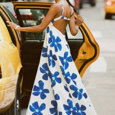 This Dress Is An Absolute Show-Stopper, I've Never Gotten So Many Compliments On An Item Of Clothing In My Life Before. Wore This For 4 Hours To Our Wedding Welcome Party And It Was A Hit. So Comfortable, I Felt So Fun And Colorful While Also Being Bridal. Hemmed Slightly For 5'4" Wore With 3 Inch Heels. Could Also Be Great For A Bridesmaid Or Maid Of Honor! Sau Lee, Tent Dress, Satin Maxi, Blue Fits, Satin Maxi Dress, Polyester Dress, Farm Rio, Anthropologie Dress, Summer Outfits Women