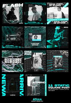 Aquua instagram post kit Easy Photoshop Tutorials, Mises En Page Design Graphique, Ripped Paper, Desain Buklet, Fashion Poster Design, Instagram Template Design, 카드 디자인, Bold Text