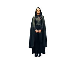 Introducing our Handmade Pure Black Leather Gothic Look Cloak, a striking blend of medieval elegance and gothic allure. Crafted with care, this cloak embodies timeless sophistication with its sleek design and luxurious black leather construction. The hood adds an air of mystery and intrigue, making it a perfect choice for those seeking a gothic-inspired look. Whether for festivals or everyday wear, this unisex cloak promises to elevate any outfit with its unique style. Give the gift of leather l Black Gothic Larp Costumes, Black Gothic Costume For Larp, Black Vampire Costume For Larp, Medieval Black Costume For Winter, Black Gothic Costume For Medieval Festivals, Black Costumes For Larp At Medieval Festivals, Black Medieval Costume For Fantasy Events, Medieval Black Costume For Fantasy Events, Medieval Style Black Outerwear For Halloween