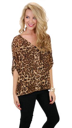 Her Finest Hour Top :: NEW ARRIVALS :: The Blue Door Boutique Chic Leopard Print Tops For Night Out, Chic Leopard Print Tops For Work, Trendy Leopard Print Tops For Night Out, Chic Fall Tiger Print Tops, Casual Leopard Print Tops For Night Out, Professional Dresses For Work, Professional Dress, Black Slacks, Blue Door