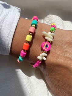 Colorful Beaded Summer Bracelets Beach Bracelet Evil Eye - Etsy Bracelet Evil Eye, Beach Bracelet, Bracelet Summer, Women Bracelets, Bracelets Women, Bracelets Beach, Handmade Beaded Bracelets, Colorful Bead Bracelets, Boho Beads