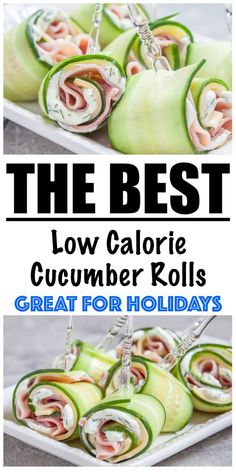 the best low calorie cucumber rolls great for holidays or any special occasion