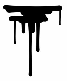 dripping black paint on a white background