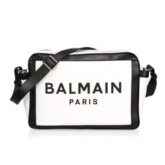 Stunning Balmain Bag! Originally Made As A Diaper Bag. Can Also Be Used As A Shoulder Or Large Crossbody Bag For Far Under Retail Crafted Of Cotton, This Balmain Diaper Bag Features The Brand Logo On The Side And Fastens With A Top Zipper Closure. - Top Zip Closure - Adjustable Shoulder Strap - Cotton - Trim: Leather - Hand Wash - Made In Ltaly Size Bag, 14'"Wx 10'"Lx 5"D Pad, 27"Wx 17"D Balmain Bag, Large Crossbody Bag, Large Crossbody Bags, Balmain Paris, Bags Logo, Retail Store, Brand Logo, Diaper Bag, Crossbody Bag