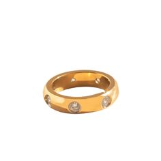 DESCRIPTION & DETAILS Dainty ring, with a bit of twinkle. Undeniably eye-catching unique charm design, this charming ring complements casual and formal attire and adds shine glamour to everyday style. Wear alone or be stackable rings with other silver and gold jewellery. Plating: 14k Gold Materials: 14K Gold on Stainless Steel, VVS Ethical Diamond Weight: 2.66g Hypoallergenic SUSTAINABILITYIn-house plating - All pieces are hand crafted by our in-house jewellers ensuring a high standard of workin Luxury Everyday Diamond Ring With Open Design, Everyday Luxury Diamond Open Ring, Luxury Everyday Diamond Open Ring, Gold Promise Ring With Diamond Eyes, Gold Rings With Diamond Eyes For Promise, Elegant Diamond Ring With Diamond Eyes For Promise, Elegant Ring With Diamond Eyes For Anniversary, Elegant Rings With Diamond Eyes For Anniversary, Classic Diamond Crystal Ring For Everyday