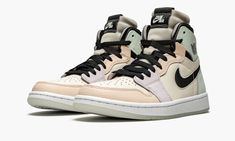 The Women’s Air Jordan 1 High Zoom CMFT “Easter” is a women’s version of the modern remake of Michael Jordan’s first signature shoe in a colorway inspired by the springtime holiday.  Arriving in pastel colored panels, the “Easter” Jordan 1 Zoom CMFT was released by Jordan Brand in Spring 2021 in the soft and airy hues commonly associated with Easter.  The updated Zoom CMFT edition of the Jordan 1 features even more padding around the collar than the standard Jordan 1 model and Nike’s Zoom Air te Air Jordan 1 Zoom Cmft, Yeezy 750, Wmns Air Jordan 1, Nike X Travis Scott, Vapour Max Nike, Jordan Yeezy, Low Air Jordan 1, Jordan 8, Adidas Spezial