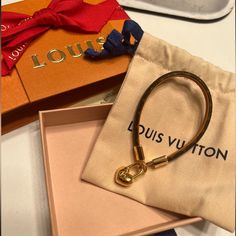 Brand New With Box And Dust Bag. Gold-tone Hardware Bracelets As Gift, Luxury Gold-tone Jewelry As A Gift, Luxury Bracelets With Logo Charm As Gift, Luxury Jewelry With Gold-tone Hardware For Everyday, Luxury Jewelry With Gold-tone Hardware, Louis Vuitton Bumbag, Louis Vuitton Bracelet, Monogram Bracelet, Bracelet Box